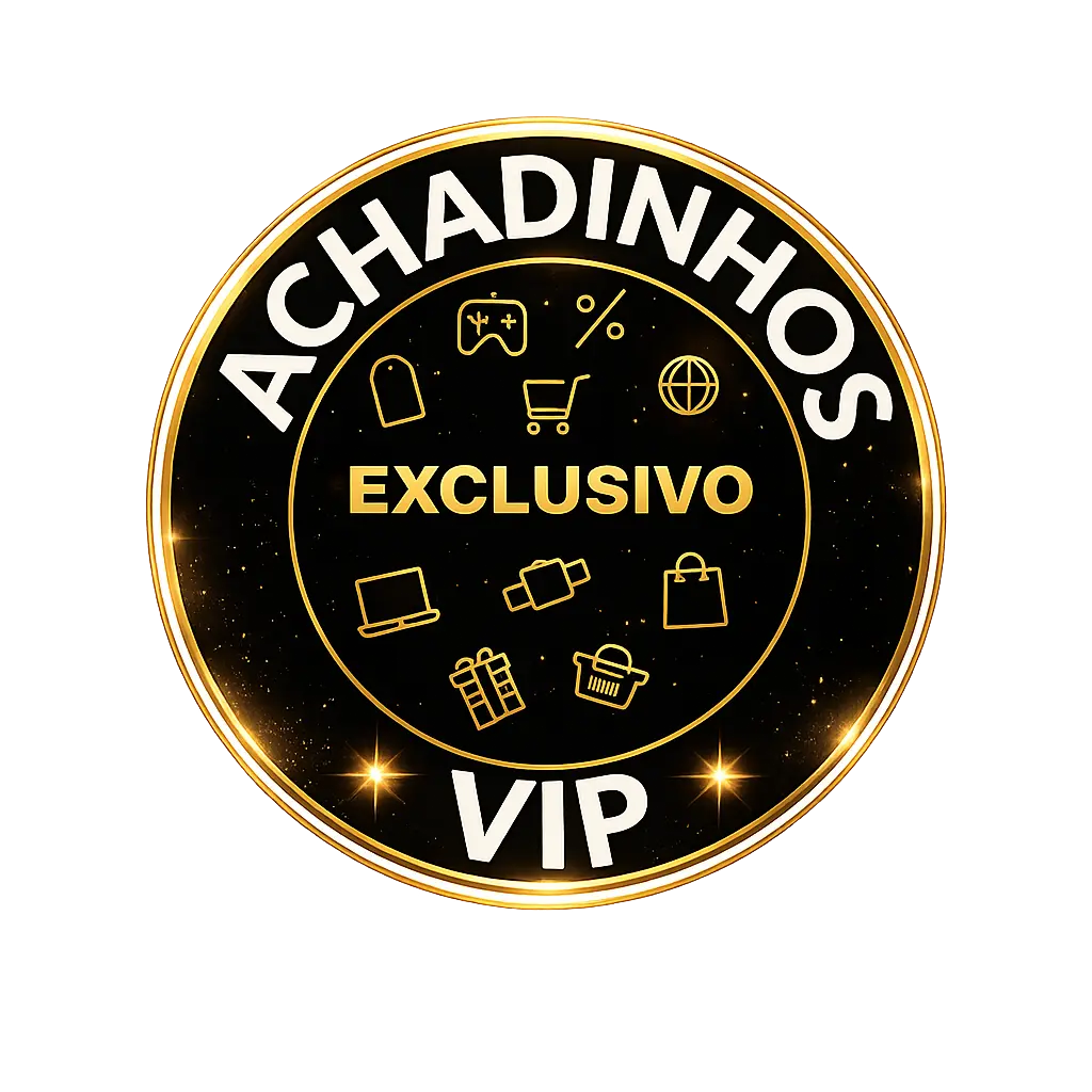 Logo oficial dos Achadinhos VIP, plataforma de curadoria de produtos, ofertas exclusivas e tendências para casa, tecnologia, beleza, pets, cozinha e decoração.