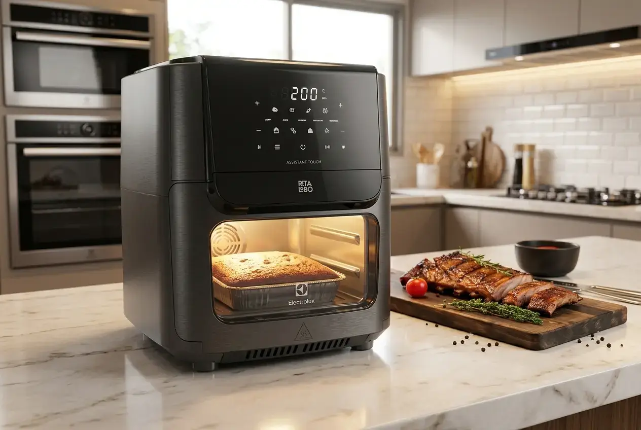 Air Fryer Electrolux Oven 12L em cozinha moderna